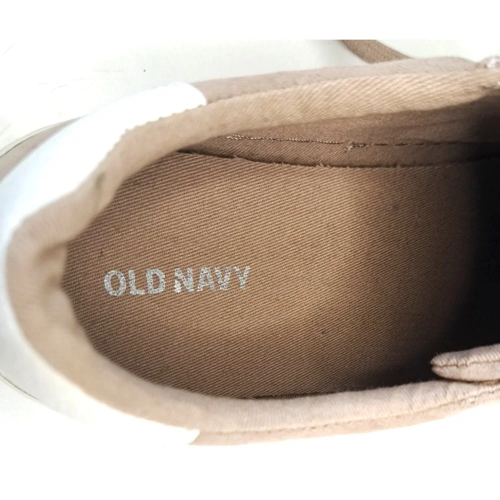 Y2K OLD NAVY Court‎ Sneakers Women's 8 Light Taupe Tennis Shoe Preppy